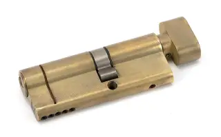 45855 From The Anvil Aged Brass 35T&sol;45 5pin Euro Profile Cylinder & Turn