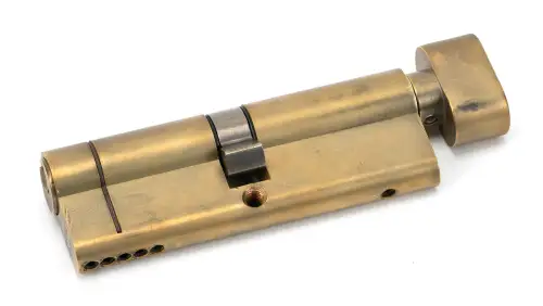 Click Here To Enlarge This Photo Of 45863 From The Anvil Aged Brass 45&sol;45 5pin Euro Profile Cylinder & Turn