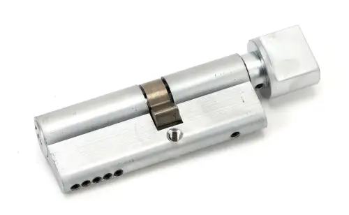 Click Here To Enlarge This Photo Of 46262 From The Anvil Satin Chrome 35T&sol;45 5pin Euro Profile Cylinder & Turn