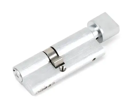 Click Here To Enlarge This Photo Of 46265 From The Anvil Satin Chrome 35&sol;45T 5pin Euro Profile Cylinder & Turn