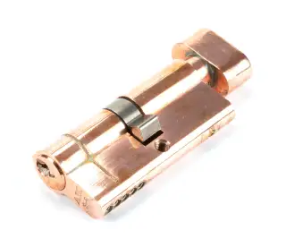 45845 From The Anvil Polished Bronze 35&sol;35 5pin Euro Profile Cylinder & Turn