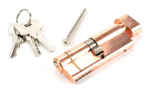 Click Here To Enlarge This Photo Of 45849 From The Anvil Polished Bronze 40&sol;40 5pin Euro Profile Cylinder & Turn