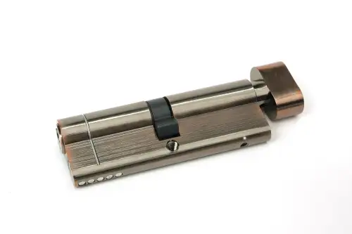 Click Here To Enlarge This Photo Of 45861 From The Anvil Polished Bronze 45&sol;45 5pin Euro Profile Cylinder & Turn