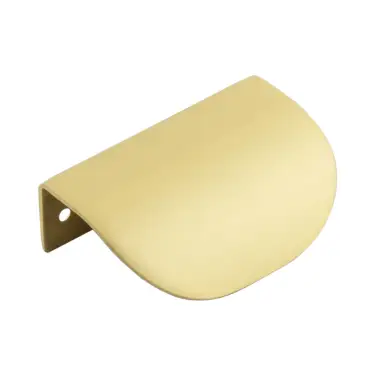 Click Here To Enlarge This Photo Of BUR941SB - Frelan Hardware Burlington 75mm Satin Brass Arched Edge Pull