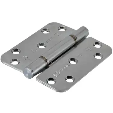 Click Here To Enlarge This Photo Of H102-FR-BZP Royde & Tucker 100mm x 88mm x 3mm Grade 13 Hi-Load Three Knuckle Butt Hinge &lpar;Radius Corners&rpar; Bright Zinc Plated