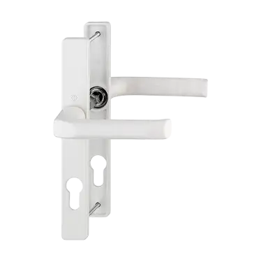 Click Here To Enlarge This Photo Of 113&sol;200LM HOPPE London 70mm UPVC Lever Door Handles on Narrow Backplate &lpar;180mm c&sol;c&rpar; - White &lpar;1729901&rpar;