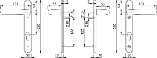 Click Here To Enlarge This Photo Of 1710RH&sol;3370N&sol;3360N HOPPE Tokyo 92mm UPVC Lever Door Handles on Narrow Backplate &lpar;122mm c&sol;c&rpar; - White &lpar;2758405&rpar;