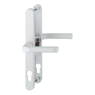 113&sol;3620N HOPPE London 92mm UPVC Lever Door Handles on Narrow Backplate &lpar;240mm c&sol;c&rpar; - White &lpar;832095&rpar;