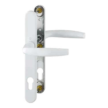 Click Here To Enlarge This Photo Of 1530&sol;3346 HOPPE Atlanta 92mm UPVC Lever Door Handles on Narrow Backplate with 3 Hole Fix - White &lpar;2353328&rpar;