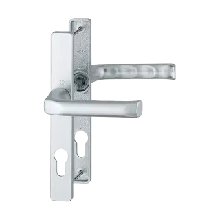 113&sol;200LM HOPPE London 70mm UPVC Lever Door Handles on Narrow Backplate &lpar;180mm c&sol;c&rpar; - Silver &lpar;1729881&rpar;