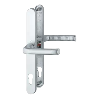 113&sol;3620N HOPPE London 92mm UPVC Lever Door Handles on Narrow Backplate &lpar;240mm c&sol;c&rpar; - Silver &lpar;832026&rpar;