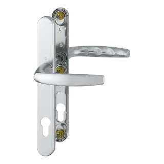 1530&sol;3346 HOPPE Atlanta 92mm UPVC Lever Door Handles on Narrow Backplate with 3 Hole Fix - Silver &lpar;2353299&rpar;