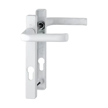Click Here To Enlarge This Photo Of 113&sol;366M HOPPE London 92mm UPVC Lever Door Handles on Narrow Backplate &lpar;122mm c&sol;c&rpar; - White &lpar;618637&rpar;