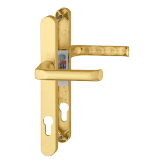 113&sol;3623N HOPPE London 92mm UPVC Lever Door Handles on Narrow Backplate &lpar;215mm c&sol;c&rpar; - Gold &lpar;1714793&rpar;