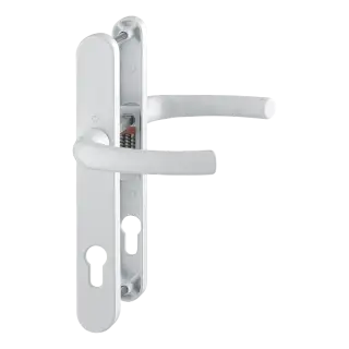 1710RH&sol;3633N&sol;3623N HOPPE Tokyo 92mm UPVC Lever Door Handles on Narrow Backplate &lpar;215mm c&sol;c&rpar; - White &lpar;2759774&rpar;