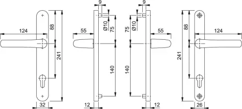 Click Here To Enlarge This Photo Of 1710RH&sol;3633N&sol;3623N HOPPE Tokyo 92mm UPVC Lever Door Handles on Narrow Backplate &lpar;215mm c&sol;c&rpar; - Gold &lpar;2768689&rpar;