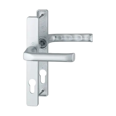 Click Here To Enlarge This Photo Of 113&sol;200LM HOPPE London 72mm UPVC Lever Door Handles on Narrow Backplate &lpar;180mm c&sol;c&rpar; - Silver &lpar;3209601&rpar;