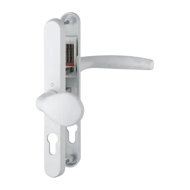Click Here To Enlarge This Photo Of 77G&sol;3830N&sol;1530 HOPPE Atlanta 92&sol;62mm UPVC Lever&sol;Pad Door Handles on Narrow Backplate &lpar;215mm c&sol;c&rpar; - White &lpar;3685092&rpar;