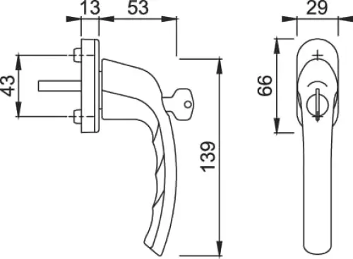 Click Here To Enlarge This Photo Of 0710S&sol;U26 HOPPE Tokyo Lockable Tilt & Turn Window Handle - White &lpar;8167355&rpar;