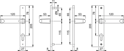 Click Here To Enlarge This Photo Of 113&sol;200LM HOPPE London 72mm UPVC Lever Door Handles on Narrow Backplate &lpar;180mm c&sol;c&rpar; - White &lpar;3209598&rpar;