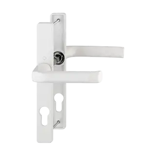 113&sol;200LM HOPPE London 72mm UPVC Lever Door Handles on Narrow Backplate &lpar;180mm c&sol;c&rpar; - White &lpar;3209598&rpar;