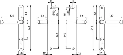 Click Here To Enlarge This Photo Of 113&sol;3623N HOPPE London 92mm UPVC Lever Door Handles on Narrow Backplate &lpar;215mm c&sol;c&rpar; - Silver &lpar;1714881&rpar;