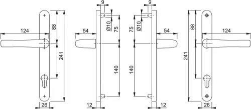 Click Here To Enlarge This Photo Of 1710RH&sol;3623N HOPPE Tokyo 92mm UPVC Lever Door Handles on Narrow Backplate &lpar;215mm c&sol;c&rpar; - White &lpar;1992099&rpar;