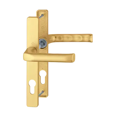 Click Here To Enlarge This Photo Of 113&sol;200LM HOPPE London 72mm UPVC Lever Door Handles on Narrow Backplate &lpar;180mm c&sol;c&rpar; - Gold &lpar;3209571&rpar;