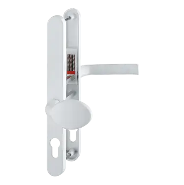 Click Here To Enlarge This Photo Of 76G&sol;3620N&sol;113 HOPPE London 92&sol;62mm UPVC Lever&sol;Pad Door Handles on Narrow Backplate &lpar;240mm c&sol;c&rpar; - White &lpar;831968&rpar;