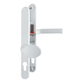 76G&sol;3620N&sol;113 HOPPE London 92&sol;62mm UPVC Lever&sol;Pad Door Handles on Narrow Backplate &lpar;240mm c&sol;c&rpar; - White &lpar;831968&rpar;