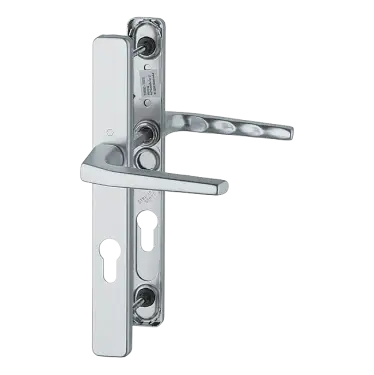 Click Here To Enlarge This Photo Of 117L&sol;2246 HOPPE Frankfurt 70mm UPVC Lever Door Handles on Narrow Backplate &lpar;200mm c&sol;c&rpar; - Silver &lpar;2398690&rpar;
