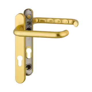 137&sol;3337 HOPPE Paris 92mm UPVC Extra Long Lever Door Handles on Narrow Backplate &lpar;122mm c&sol;c&rpar; - Gold &lpar;1960118&rpar;