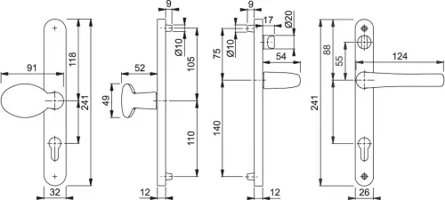 Click Here To Enlarge This Photo Of 76G&sol;3633N&sol;3623N&sol;1710RH HOPPE Tokyo 92&sol;62mm UPVC Lever&sol;Pad Door Handles on Narrow Backplate &lpar;215mm c&sol;c&rpar; - Gold &lpar;2769260&rpar;