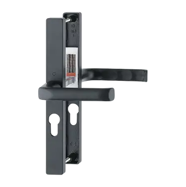 Click Here To Enlarge This Photo Of 113&sol;363M HOPPE London 47mm UPVC Lever Door Handles on Narrow Backplate &lpar;197mm c&sol;c&rpar; - Matt Black &lpar;3217715&rpar;