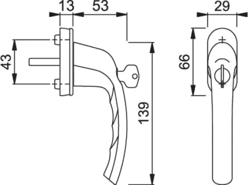 Click Here To Enlarge This Photo Of 0710S&sol;U26 TBT1 HOPPE Tokyo Lockable Tilt & Turn Window Handle with TBT1 Operation - Gold &lpar;1958659&rpar;