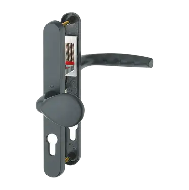 Click Here To Enlarge This Photo Of 77G&sol;3830N&sol;1530 HOPPE Atlanta 92&sol;62mm UPVC Lever&sol;Pad Door Handles on Narrow Backplate &lpar;215mm c&sol;c&rpar; - Matt Black &lpar;3685105&rpar;