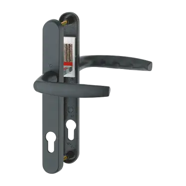 Click Here To Enlarge This Photo Of 1530&sol;3830N HOPPE Atlanta 92mm UPVC Lever Door Handles on Narrow Backplate &lpar;215mm c&sol;c&rpar; - Matt Black &lpar;3628055&rpar;