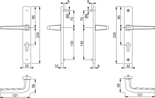 Click Here To Enlarge This Photo Of 117L&sol;2160N&sol;216N HOPPE Frankfurt 70mm UPVC Lever Door Handles on Narrow Backplate &lpar;200mm c&sol;c&rpar; - White &lpar;1715104&rpar;