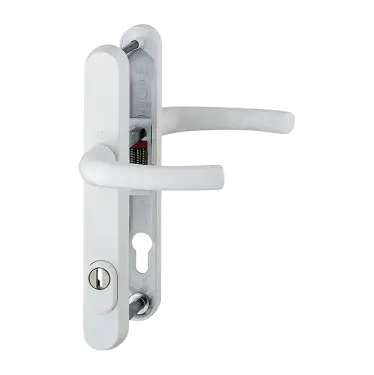 Click Here To Enlarge This Photo Of 1710RH&sol;3259N-ZA&sol;3633N HOPPE Tokyo 92mm UPVC TS007 High Security Lever Door Handles on Narrow Backplate &lpar;215mm c&sol;c&rpar; - White &lpar;3582309&rpar;