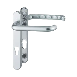 137&sol;3337 HOPPE Paris 92mm UPVC Extra Long Lever Door Handles on Narrow Backplate &lpar;122mm c&sol;c&rpar; - Silver &lpar;1960100&rpar;