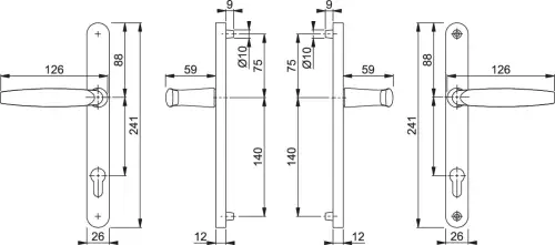 Click Here To Enlarge This Photo Of 1530&sol;3623N HOPPE Atlanta 92&sol;62mm UPVC Lever Door Handles on Narrow Backplate &lpar;215mm c&sol;c&rpar; - Gold &lpar;2943838&rpar;