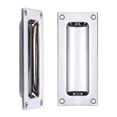 Click Here To Enlarge This Photo Of FB90CP - Zoo Hardware Fulton & Bray Flush Pull - 102 x 45mm &lpar;13mm Depth&rpar; Polished Chrome