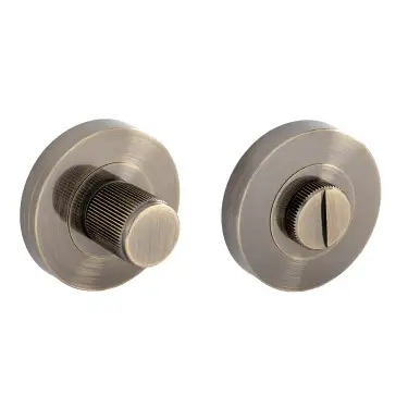 Click Here To Enlarge This Photo Of Eclipse 63295 Antique Brass Linear Thumbturn & Release on Round Rose &lpar;Insignia Range&rpar;