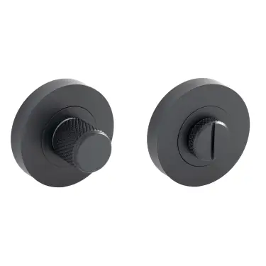 Click Here To Enlarge This Photo Of Eclipse 63281 Matt Black Knurled Thumbturn & Release on Round Rose &lpar;Insignia Range&rpar;