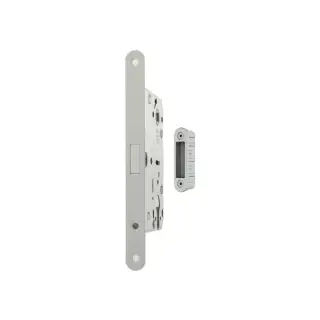 AGB2XTEWH-ALU - AGB Polaris 2XT Magnetic Latch&sol;Euro Profile Sashlock 60mm Backset with strike plates for ALU doors - White