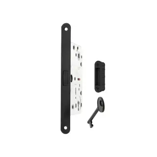 AGB2XTLK50MB-ALU - AGB Polaris 2XT Magnetic Latch&sol;Key Sashlock &lpar;50mm backset&rpar; with strike plates for ALU doors - Matt Black