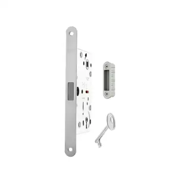 Click Here To Enlarge This Photo Of AGB2XTLK50WH-ALU - AGB Polaris 2XT Magnetic Latch&sol;Key Sashlock &lpar;50mm backset&rpar; with strike plates for ALU doors - White
