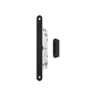 Click Here To Enlarge This Photo Of AGB2XTWC50MB-ALU - AGB Polaris 2XT Magnetic Latch&sol;Bathroom Lock &lpar;50mm backset&rpar; with strike plates for ALU doors - Matt Black