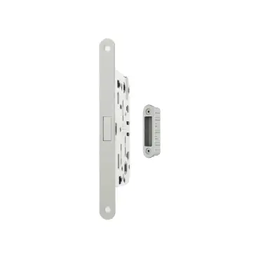 Click Here To Enlarge This Photo Of AGB2XTWCWH-ALU - AGB Polaris 2XT Magnetic Latch&sol;Bathroom Lock 60mm Backset with strike plates for ALU doors - White