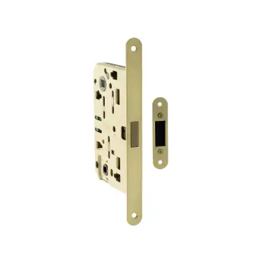 Click Here To Enlarge This Photo Of BON2XTWC60SB - Bonaiti Polaris 2XT Magnetic Latch&sol;Bathroom Lock 60mm Backset - Satin Brass